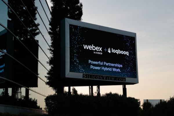 Billboard in Silicon Valley advertising Loqbooq